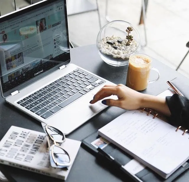 Digital marketing freelancer working on SEO and marketing strategy