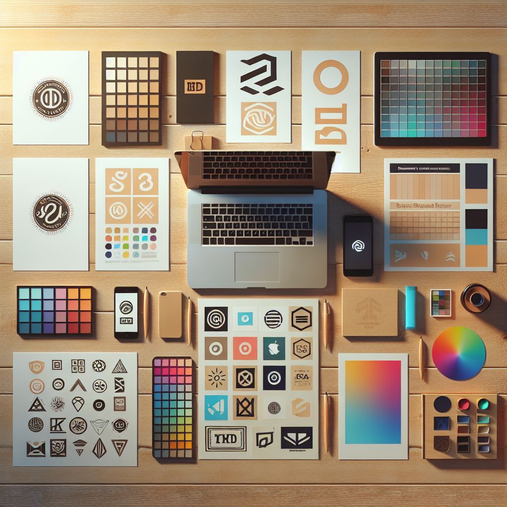 Brand identity and visual design planning workspace