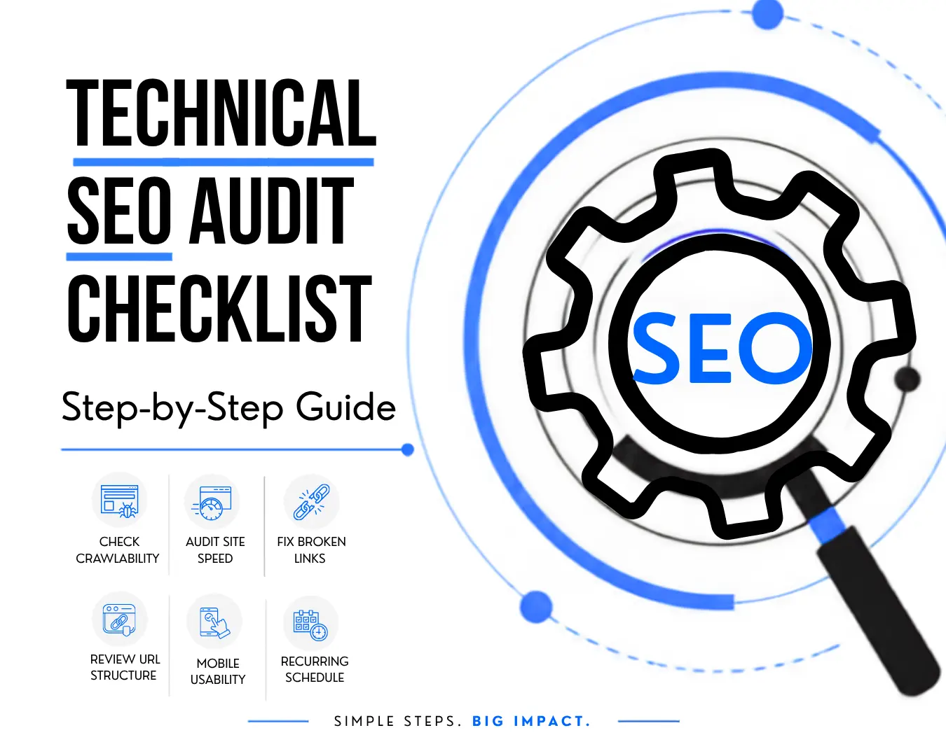 Technical SEO audit dashboard showing crawl errors and page speed metrics