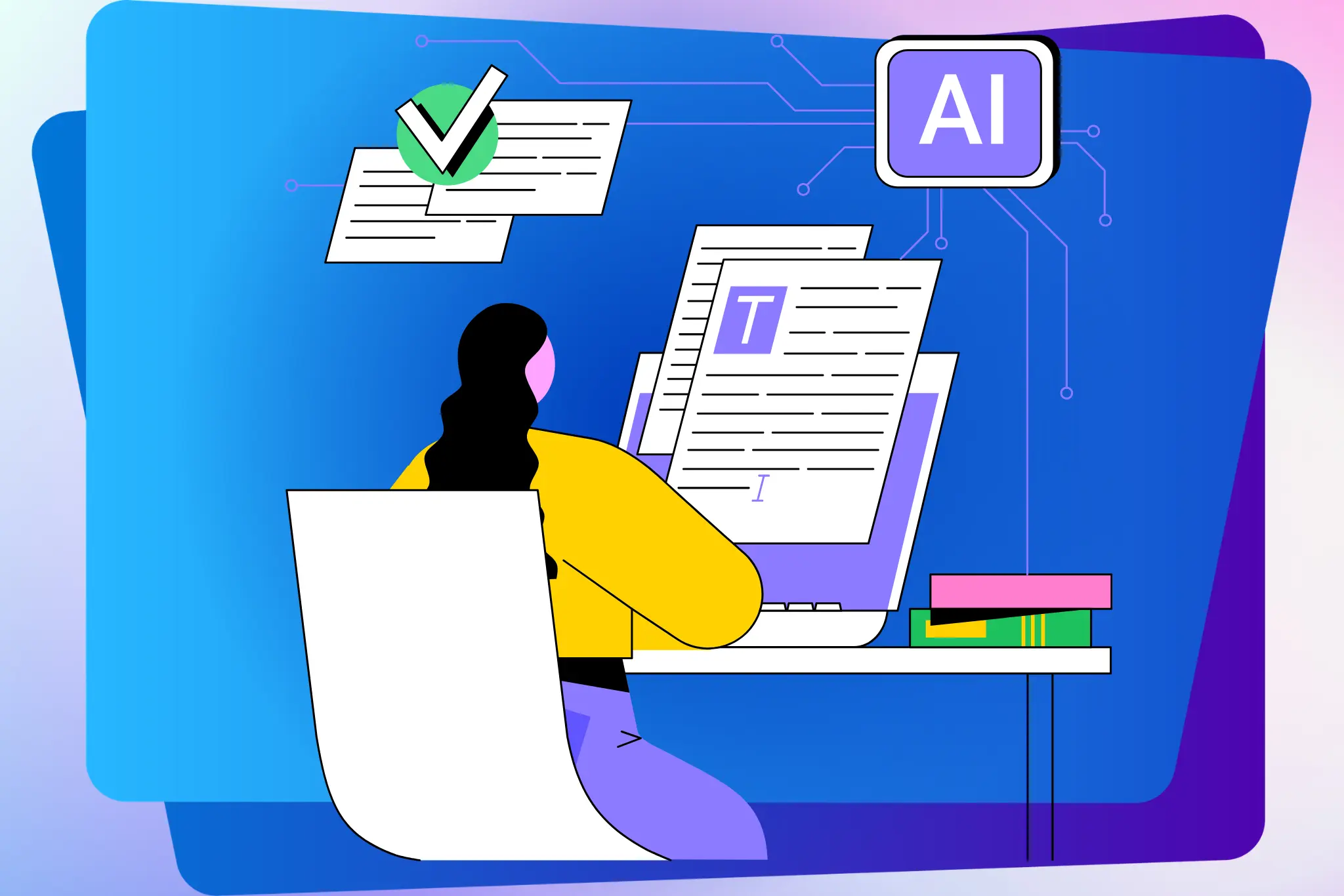 AI-assisted content workflow from draft to human edit to publish