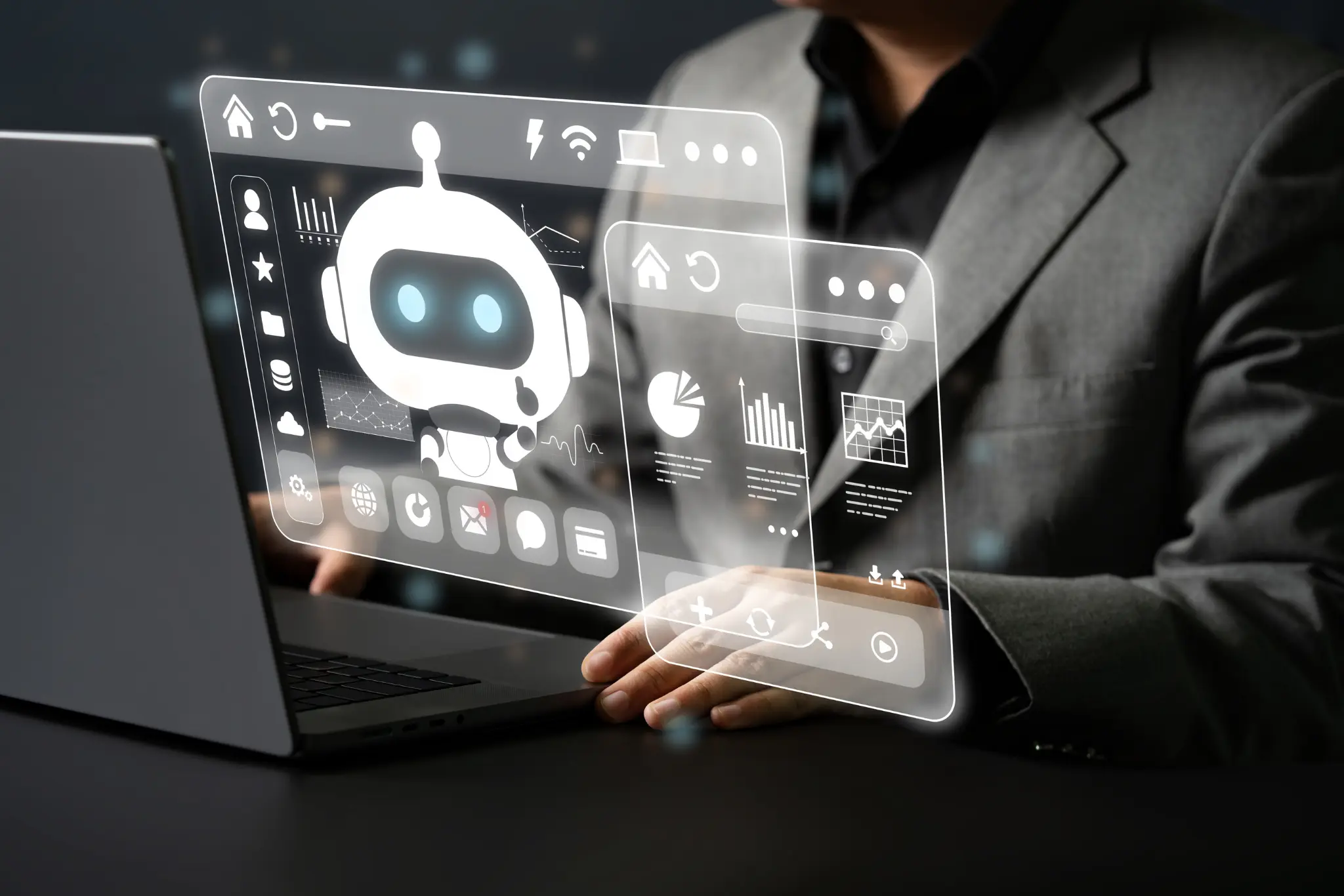 AI chatbot for lead generation qualifying a website visitor