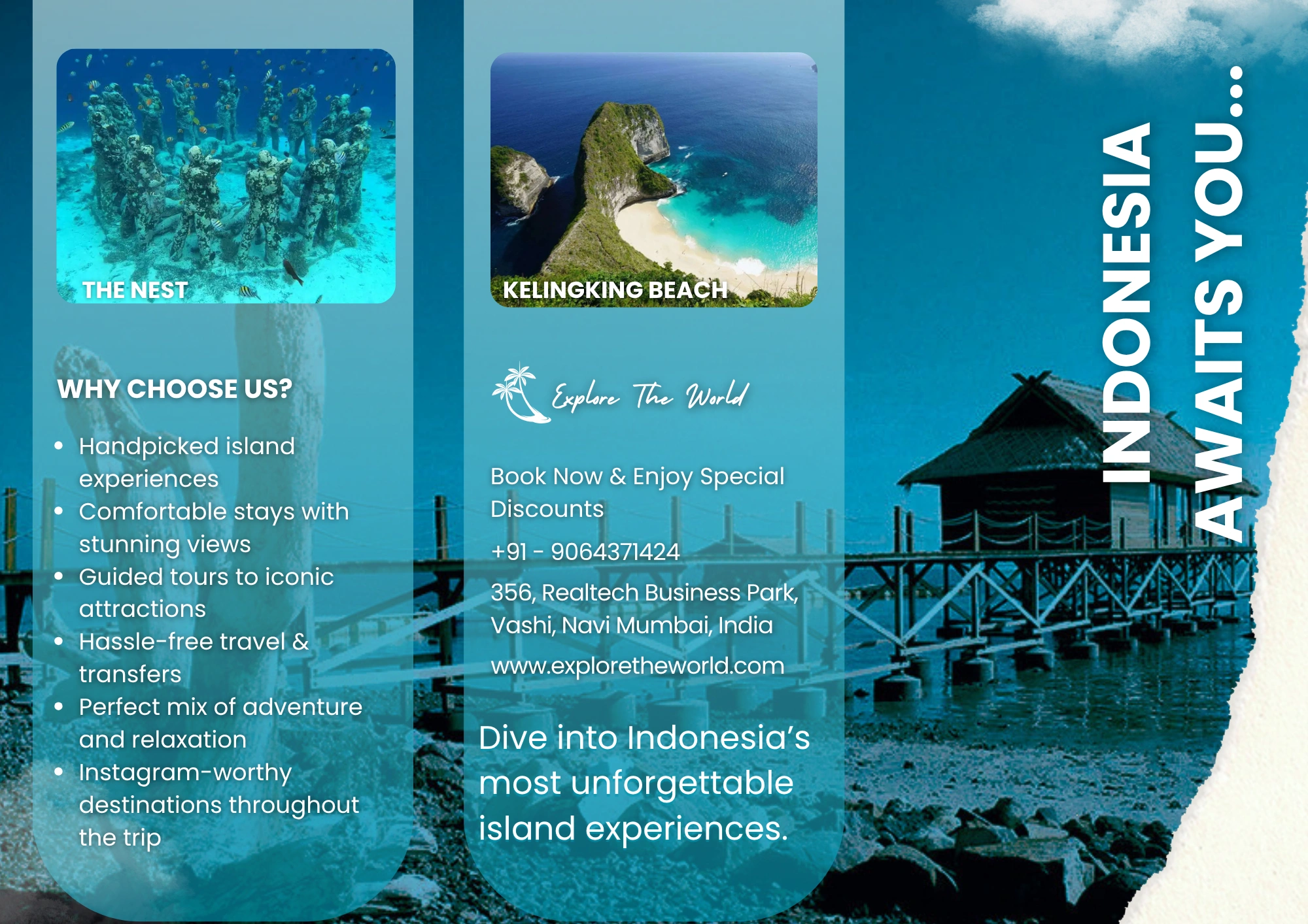 Travel Brochure design for Digital marketing project Marketing