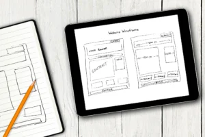 Website design guide showing responsive design and development