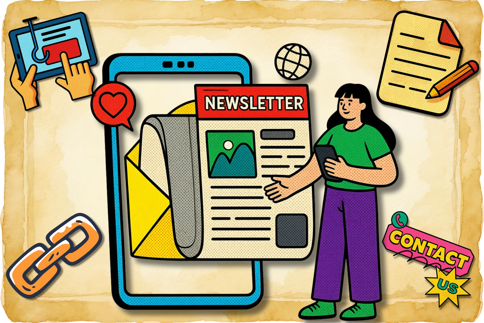Repeatable email newsletter structure template
