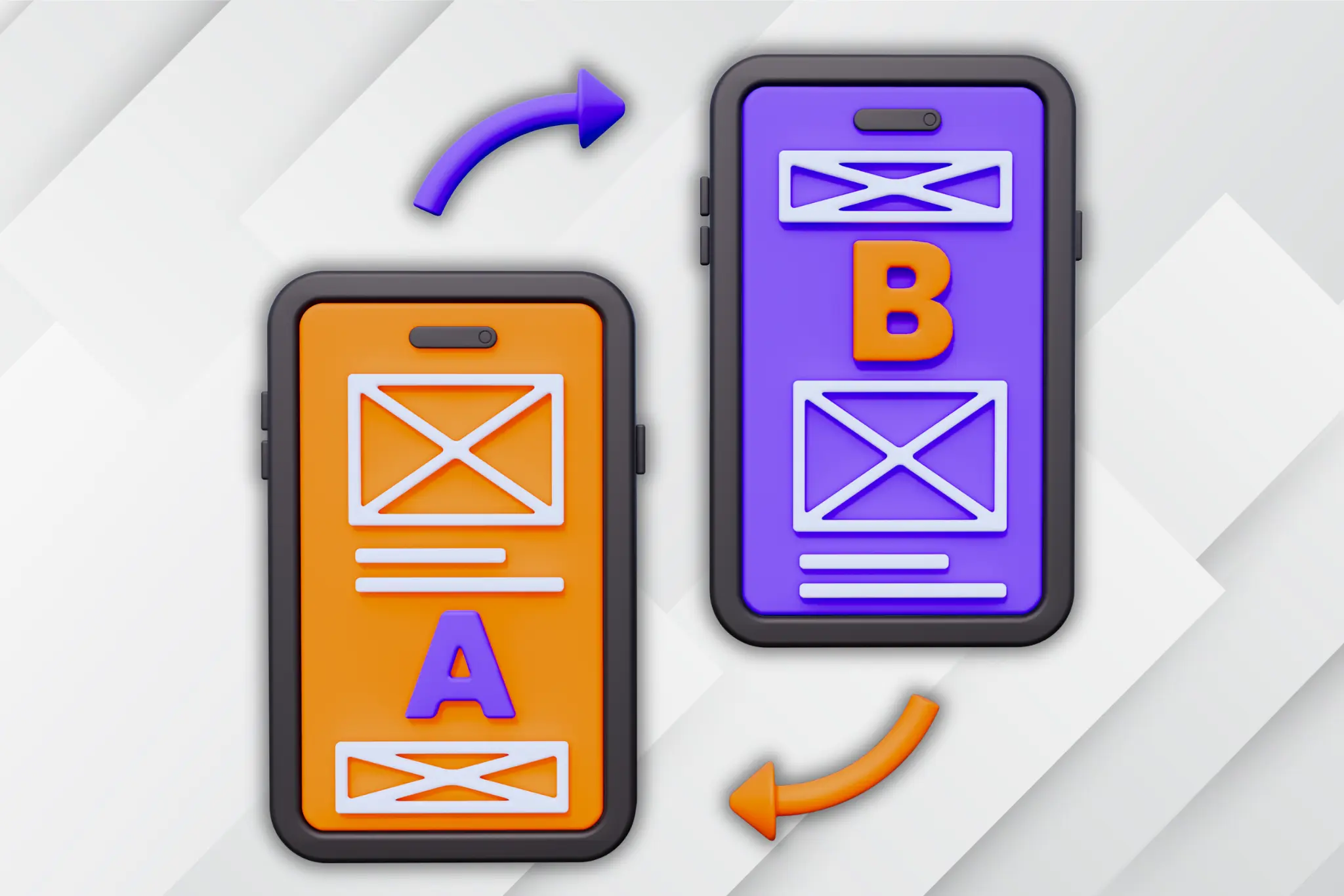 PPC landing page A/B test conversion comparison
